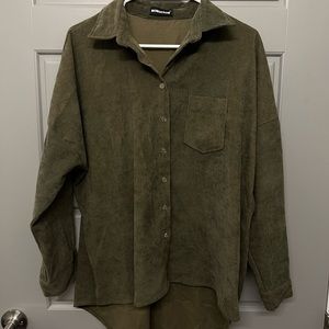 Olive Corduroy Shirt